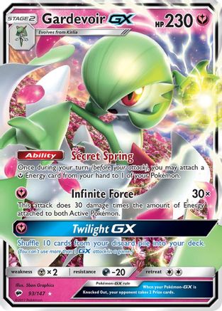 Gardevoir GX 093/147  - Holofoil SM  Burning Shadows