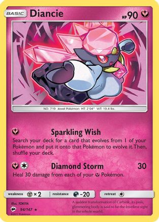 Diancie 094/147  - Holofoil SM  Burning Shadows