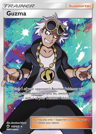 Guzma (Full Art) 143/147  - Holofoil SM  Burning Shadows