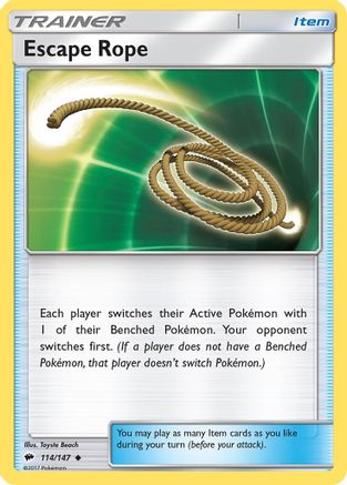 Escape Rope 114/147  - Reverse Holofoil SM  Burning Shadows
