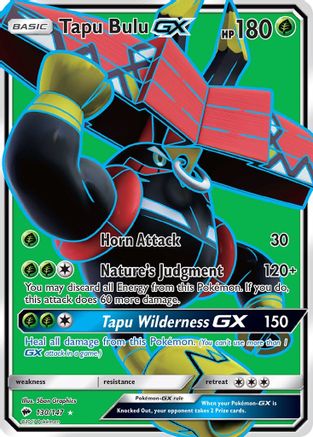 Tapu Bulu GX (Full Art) 130/147  - Holofoil SM  Burning Shadows