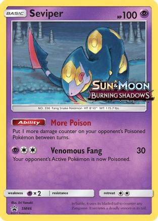 Seviper (Prerelease) SM46  - Holofoil SM Promos