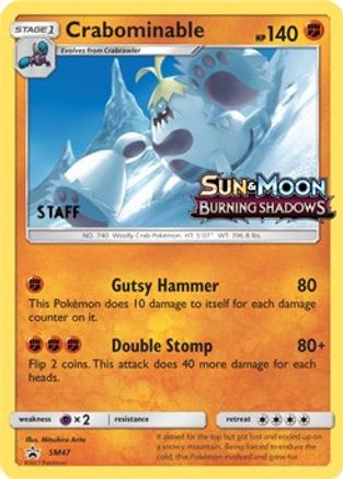 Crabominable (Prerelease) [Staff] SM47  - Holofoil SM Promos