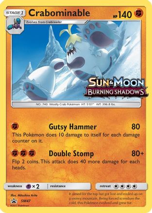 Crabominable (Prerelease) SM47  - Holofoil SM Promos