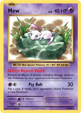 Mew (XY Evolutions) 053/108  Deck Exclusives