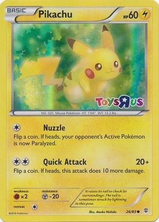 Pikachu (Toys R Us) 026/83  - Holofoil Miscellaneous Cards & Products