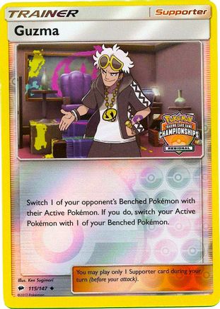 Guzma (Regional Championships) 115/147  - Reverse Holofoil League & Championship Cards
