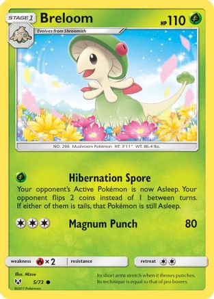 Breloom 005/73  - Reverse Holofoil Shining Legends