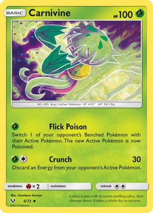 Carnivine 006/73  - Reverse Holofoil Shining Legends