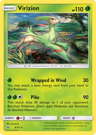 Virizion 008/73  - Holofoil Shining Legends