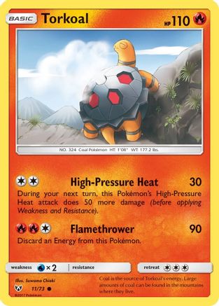 Torkoal 011/73  - Reverse Holofoil Shining Legends