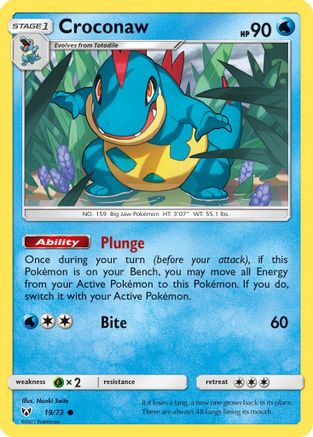 Croconaw 019/73  - Reverse Holofoil Shining Legends