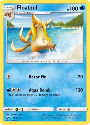 Floatzel 023/73  - Reverse Holofoil Shining Legends