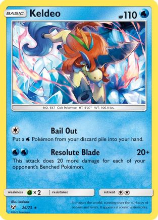 Keldeo 026/73  - Reverse Holofoil Shining Legends