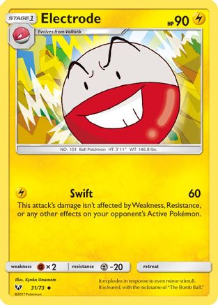 Electrode 031/73  - Reverse Holofoil Shining Legends