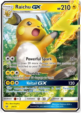Raichu GX 029/73  - Holofoil Shining Legends