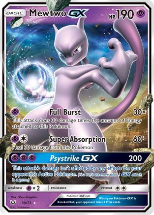 Mewtwo GX 039/73  - Holofoil Shining Legends
