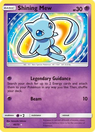 Shining Mew 040/73  - Holofoil Shining Legends
