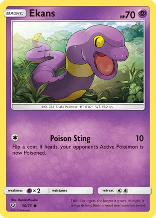 Ekans 036/73  - Reverse Holofoil Shining Legends