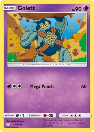 Golett 043/73  - Reverse Holofoil Shining Legends