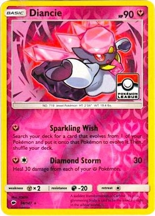Diancie (Pokemon League) 094/147  - Reverse Holofoil League & Championship Cards