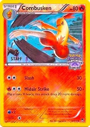 Combusken (Arena Cup Championships) [Staff] 013/111  - Reverse Holofoil League & Championship Cards
