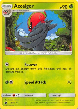 Accelgor 009/111  - Reverse Holofoil SM  Crimson Invasion