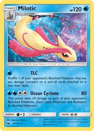 Milotic 027/111  - Reverse Holofoil SM  Crimson Invasion