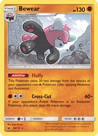 Bewear 056/111  - Holofoil SM  Crimson Invasion