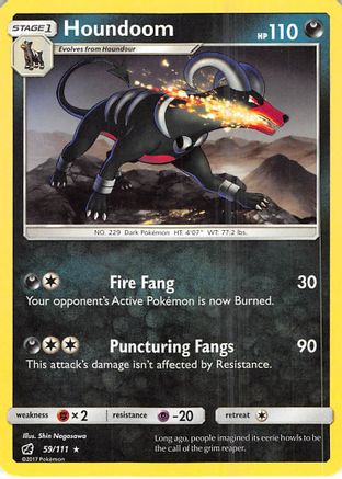 Houndoom 059/111  - Reverse Holofoil SM  Crimson Invasion