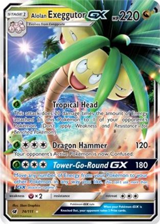 Alolan Exeggutor GX 074/111  - Holofoil SM  Crimson Invasion