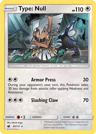 Type: Null 089/111  - Holofoil SM  Crimson Invasion