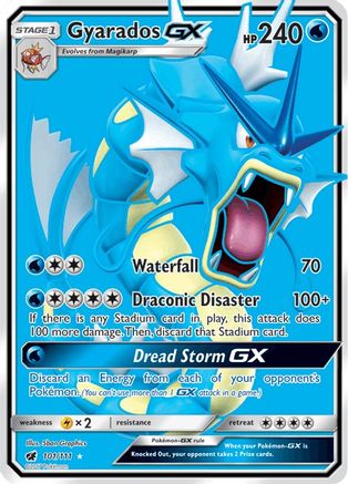 Gyarados GX (Full Art) 101/111  - Holofoil SM  Crimson Invasion