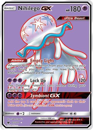Nihilego GX (Full Art) 103/111  - Holofoil SM  Crimson Invasion