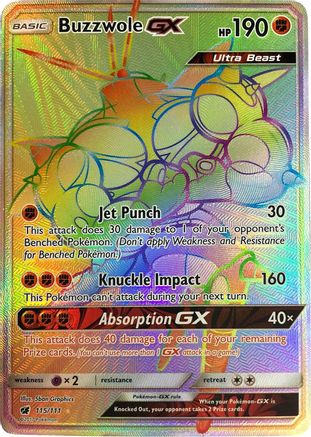 Buzzwole GX (Secret) 115/111  - Holofoil SM  Crimson Invasion