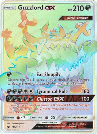 Guzzlord GX (Secret) 116  - Holofoil SM  Crimson Invasion