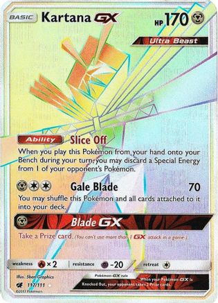 Kartana GX (Secret) 117  - Holofoil SM  Crimson Invasion