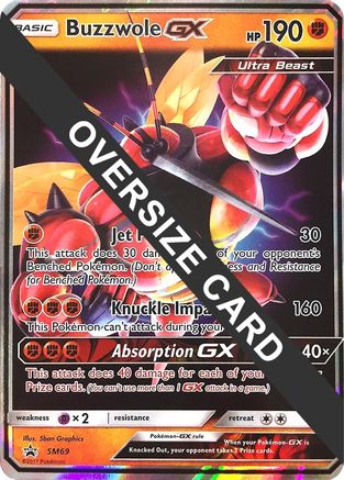 Buzzwole GX (SM Black Star Promos) SM69  - Holofoil Jumbo Cards