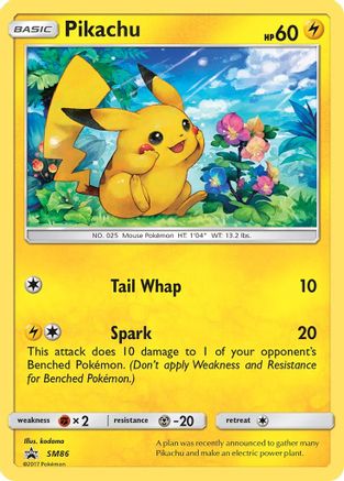 Pikachu SM86  - Holofoil SM Promos