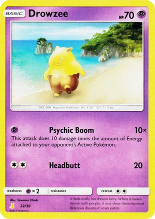 Drowzee 022  SM Trainer Kit Lycanroc & Alolan Raichu