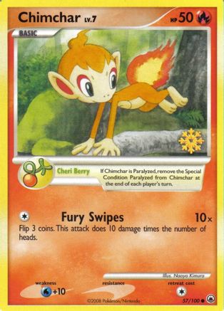 Chimchar 057/100  Countdown Calendar Promos