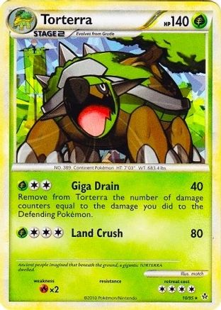 Torterra (Cracked Ice Holo) 010/95  - Holofoil League & Championship Cards