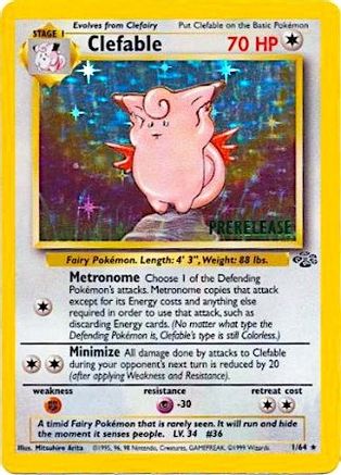 Clefable (Prerelease) 001/64 - Holofoil WoTC Promo
