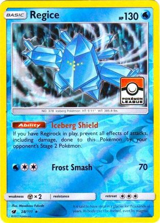 Regice (Pokemon League) 028/111  - Reverse Holofoil League & Championship Cards