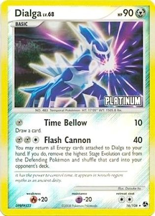 Dialga 016/106  - Reverse Holofoil Burger King Promos
