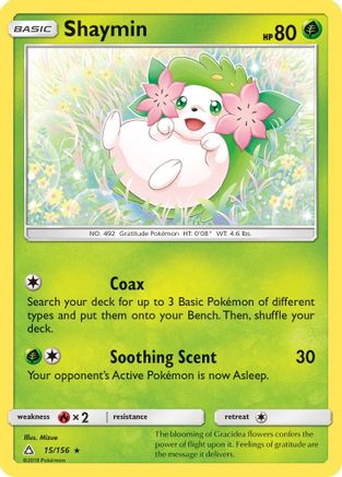 Shaymin (15) (15) 015/156  - Reverse Holofoil SM  Ultra Prism
