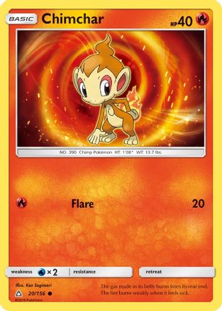 Chimchar (20) (20) 020/156  - Reverse Holofoil SM  Ultra Prism