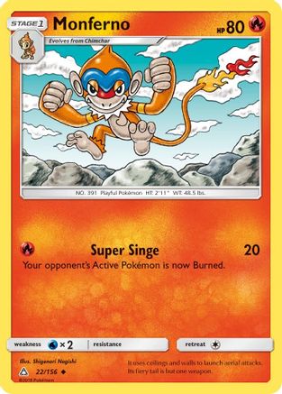 Monferno 022/156  SM  Ultra Prism