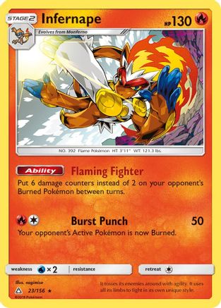 Infernape 023/156  - Holofoil SM  Ultra Prism