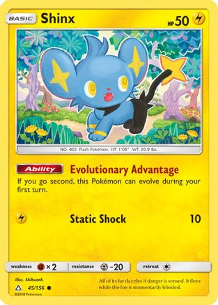 Shinx (45) (45) 045/156  - Reverse Holofoil SM  Ultra Prism